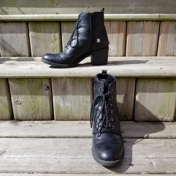 Black Combat Ankle Boots - Picture 6 of 6